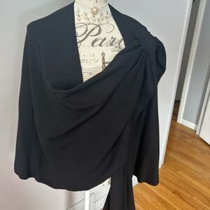 Elegant Black Shawl Wrap
